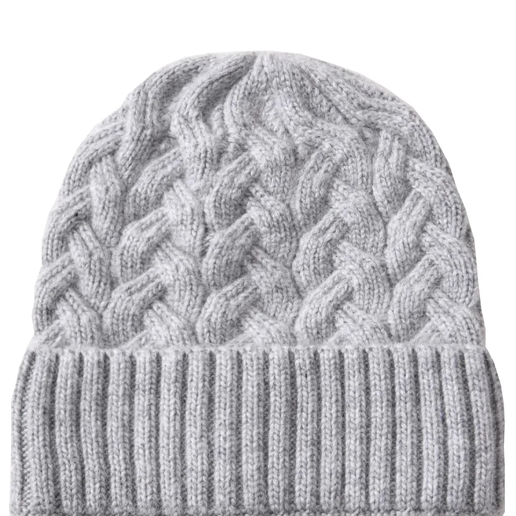 Custom Logo Twisted Dough Pattern Women Men Beanie Winter Knit Warm Accessory For Autumn Cold Weather Skiing Sports Outdoor