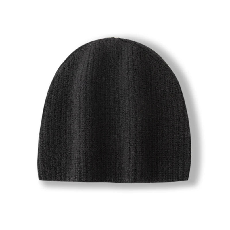 DjzDsm New Autumn/Winter Men's High-end 100% Goat Cashmere Pullover Hat With Elastic Knitted Warm Hat