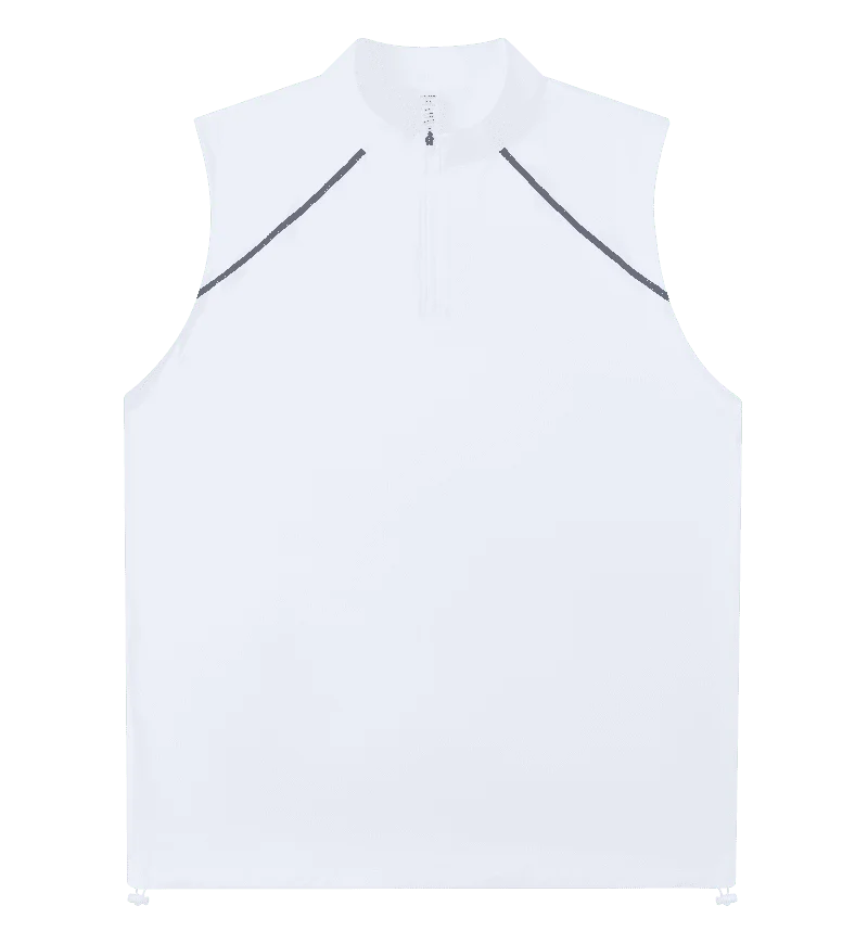 #461-XIYU Custom LOGO Half Zipper Gym Vest High Quality Shirt Sleeveless T-shirts Men Tank Tops Running Fitness Sports Vest Men