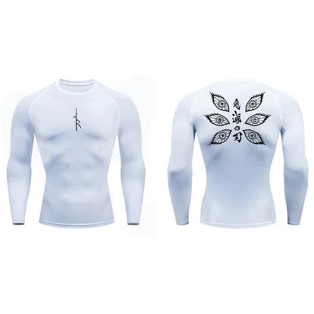 Camiseta de compresión elástica de manga larga Revena™ con estampado "Vision"