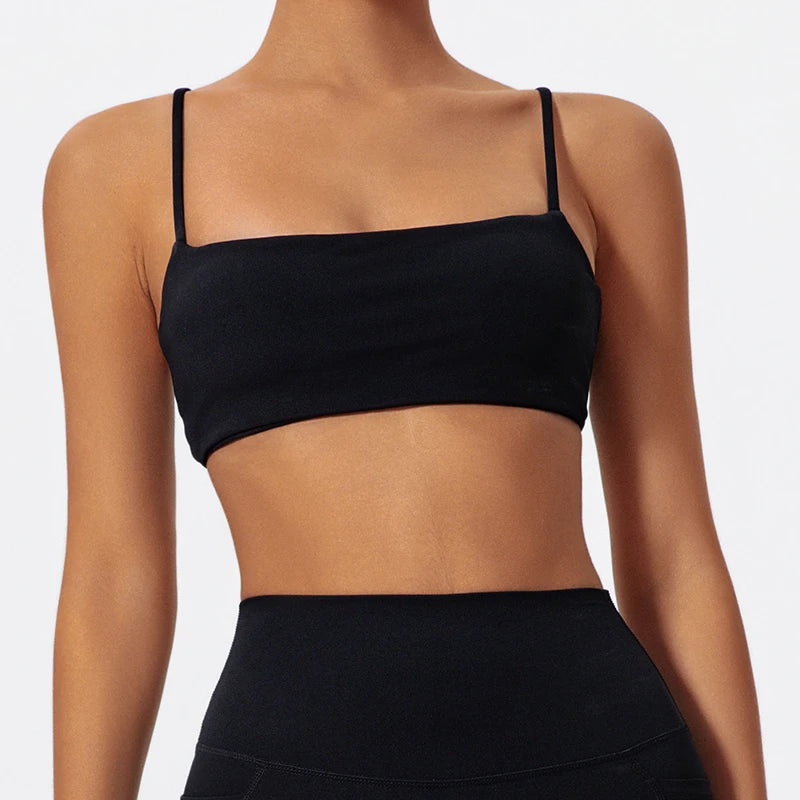 Summer Sling Yoga Bra Women Gym Workout Push Up Brassiere Female Outdoors Sports Underwear Women Fitness Shockproof Crop Top