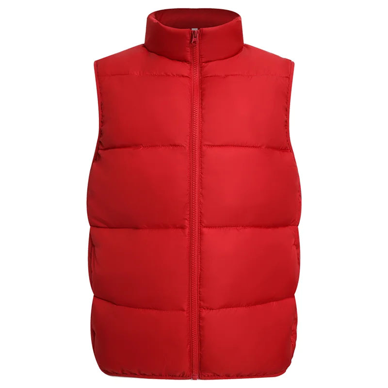 Winter Warm Down Vest Custom Team Logo Casual Sleeveless Jacket Printing Pattern Chill -proof Coat Production Company Brand Text
