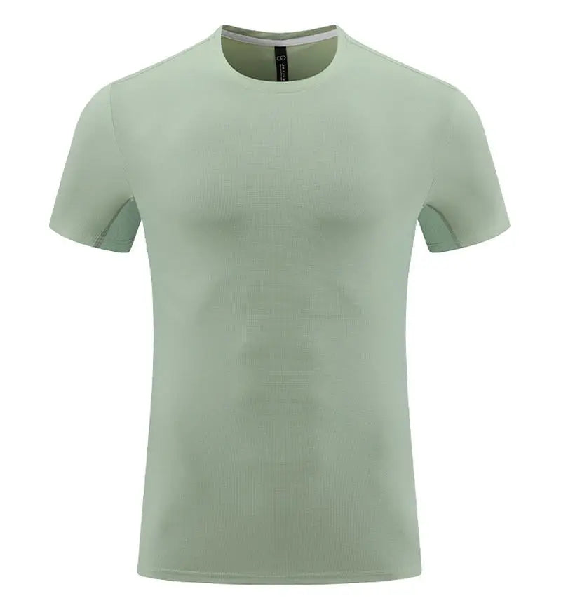 #4111001-XIYU Custom LOGO Dry fit New Men's High Elastic Sports Casual T-shirt Cool Breathable Quick Drying Outdoor Sports