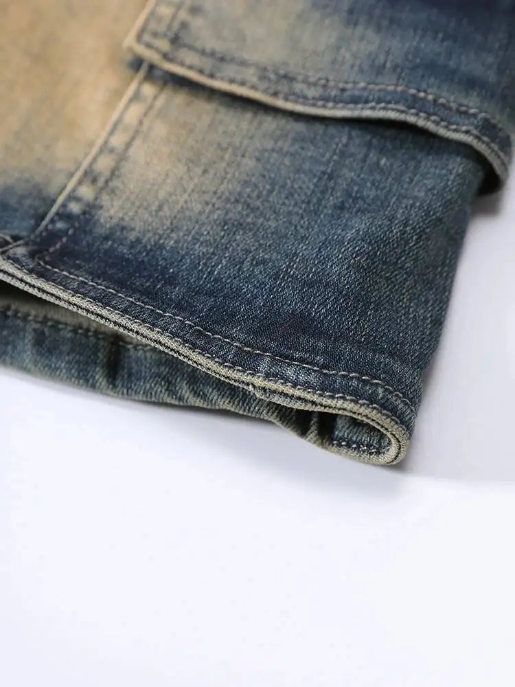 DEAT Fashion Slim-fit Anti-exposure A-line Skirt Women's High-waisted Bodycon Denim Mini Skirts Summer New