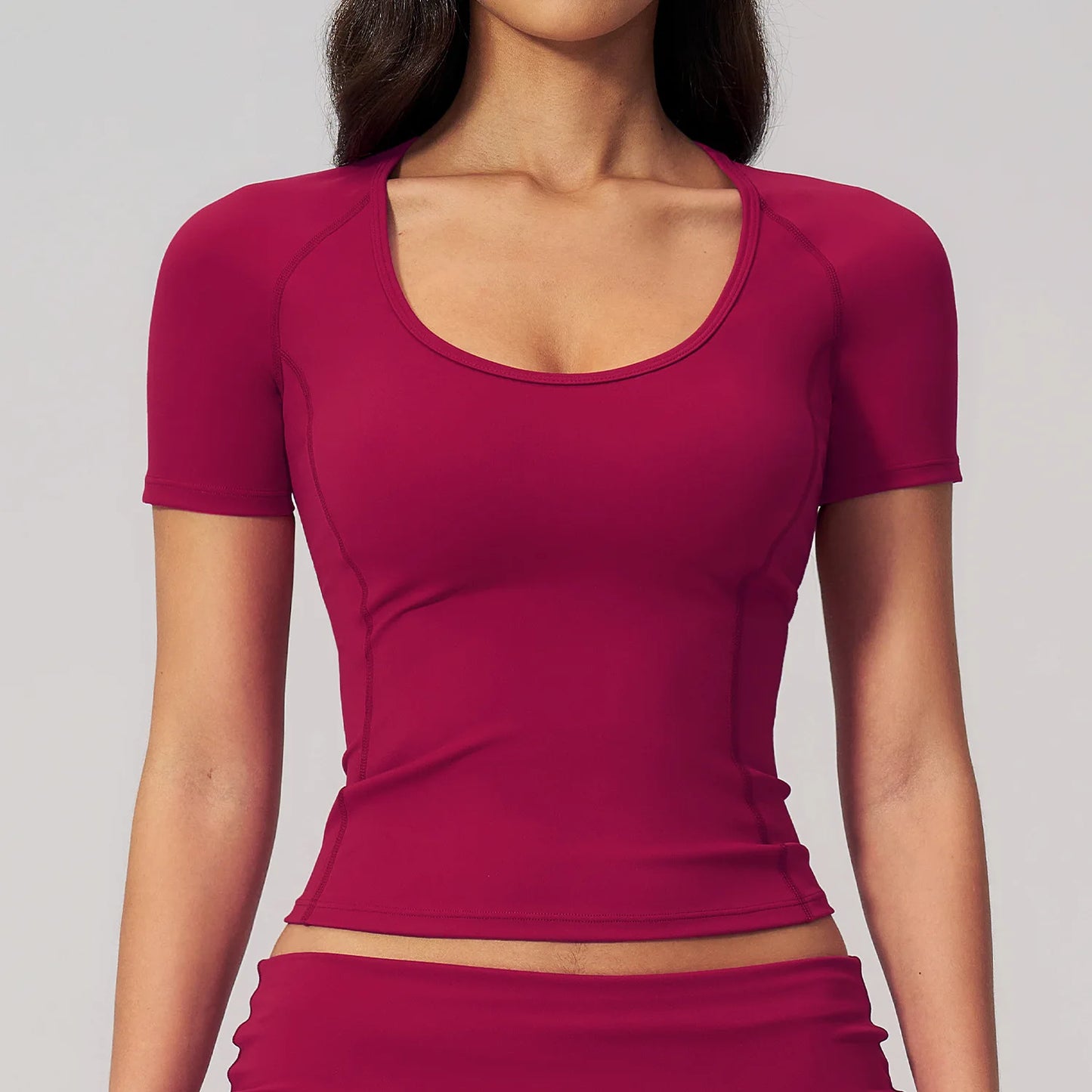 Sexy Women Yoga Shirts Fitness Sports T-Shirts Gym Workout Short Sleeve Top Running Active Wear Femme Sports Top Workout Shirts