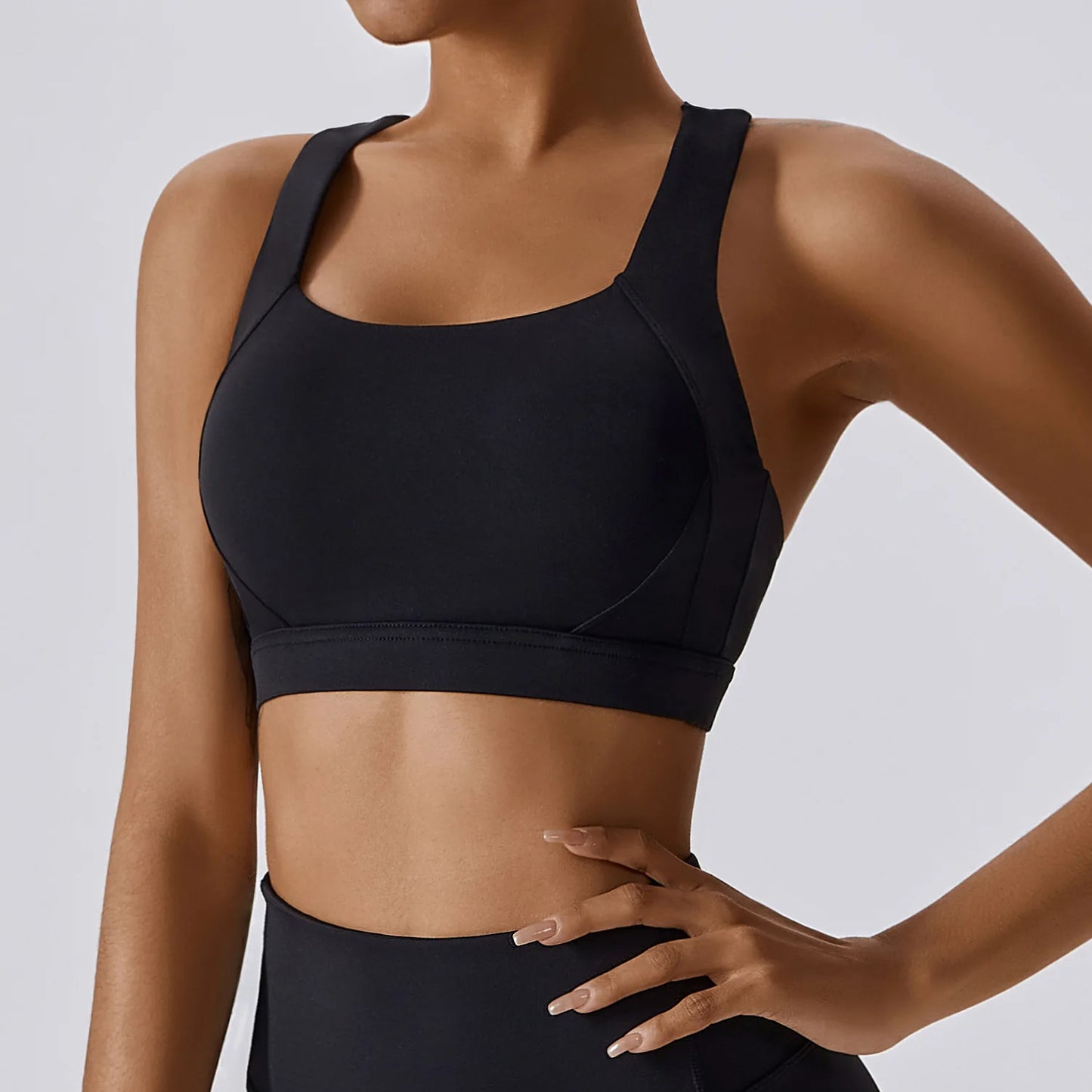 Yoga Fitness Bra Shock-absorbing Sports Bra Breathable and Quick Drying Training Running Women's Underwear High Strength Gym Bra