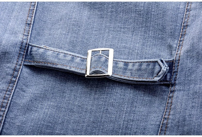 Short Zipper Stretch Denim Jacket Women Slim Vintage Spring Autumn Lady Long-sleeved Motorcycle Coat Casual Female Jean Outwear