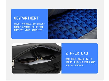 Men's Handbag Shoulder Custom Picture Logo Laptop Sleeve Laptop Bag Wholesale Waterproof Work Business Casual Briefcase