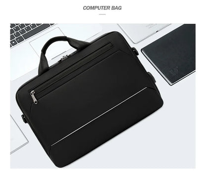 Men's Handbag Shoulder Custom Picture Logo Laptop Sleeve Laptop Bag Wholesale Waterproof Work Business Casual Briefcase