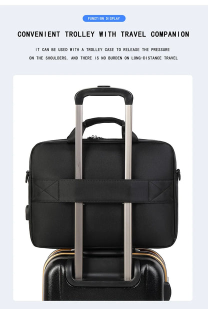 Men's Handbag Shoulder Custom Picture Logo Laptop Sleeve Laptop Bag Wholesale Waterproof Work Business Casual Briefcase