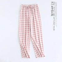 Woman pink plaid