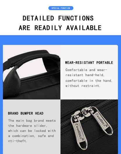 Men's Handbag Shoulder Custom Picture Logo Laptop Sleeve Laptop Bag Wholesale Waterproof Work Business Casual Briefcase