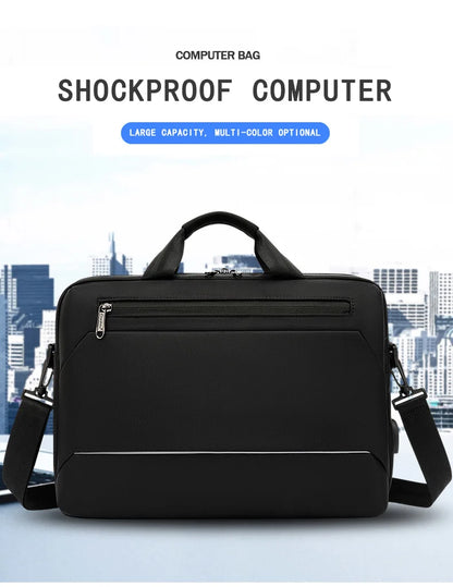 Men's Handbag Shoulder Custom Picture Logo Laptop Sleeve Laptop Bag Wholesale Waterproof Work Business Casual Briefcase