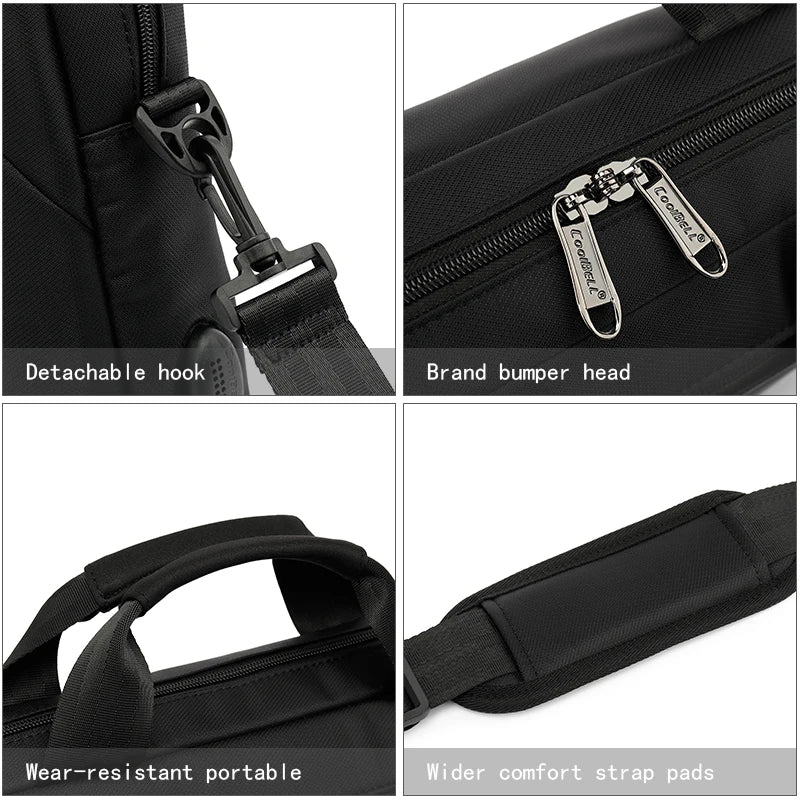 Men's Handbag Shoulder Custom Picture Logo Laptop Sleeve Laptop Bag Wholesale Waterproof Work Business Casual Briefcase
