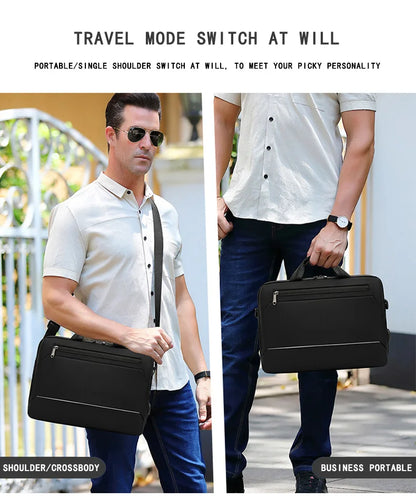 Men's Handbag Shoulder Custom Picture Logo Laptop Sleeve Laptop Bag Wholesale Waterproof Work Business Casual Briefcase