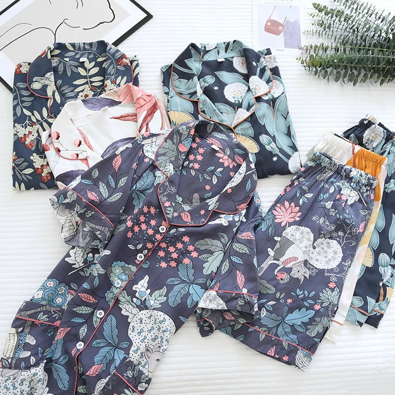 Summer new ladies 100%viscose pajama set short-sleeved shorts thin section home service loose large size two piece set plus size