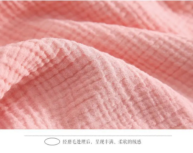 Spring and summer men's new style 100% cotton crepe shorts casual couple pajamas men and women solid color plus size home pants