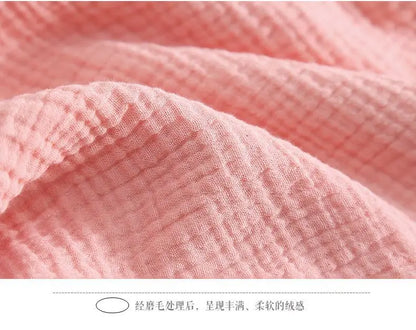 Spring and summer men's new style 100% cotton crepe shorts casual couple pajamas men and women solid color plus size home pants