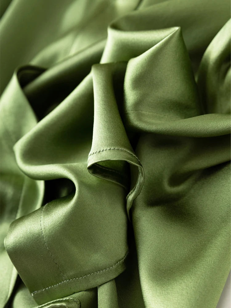 SuyaDream Woman Solid Shirts 93%Real Silk 7%Spandex Long Sleeves Chic Blouses, 2025 Spring Autumn Office Lady Top