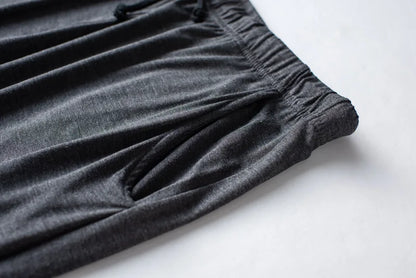 Men's spring and summer new modal pajamas two-piece short-sleeved trousers thin large size loose sports home wear suit sleepwear