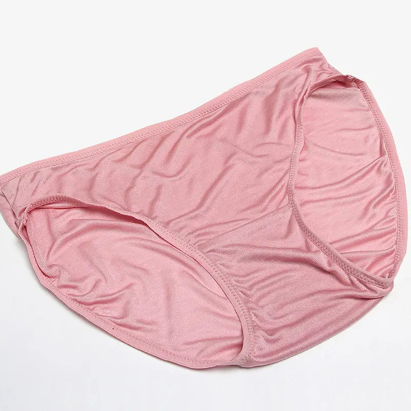 SuyaDream 3pcs/lot Women Panties 100%Natural silk Low-rise Briefs Healthy Basic Everyday Wear Underwears, Summer New Intimates