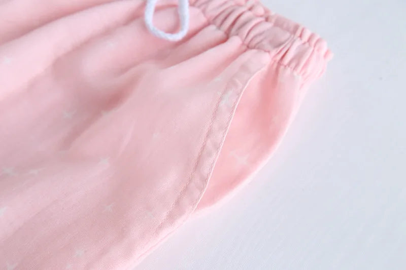 Spring Couples Cotton Gauze Sleep Pants Ladies Home Tie Pajama Pant Men's Bottom Pants Sleeping Pants Woman Pajama Bottoms