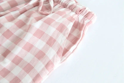 Spring Couples Cotton Gauze Sleep Pants Ladies Home Tie Pajama Pant Men's Bottom Pants Sleeping Pants Woman Pajama Bottoms