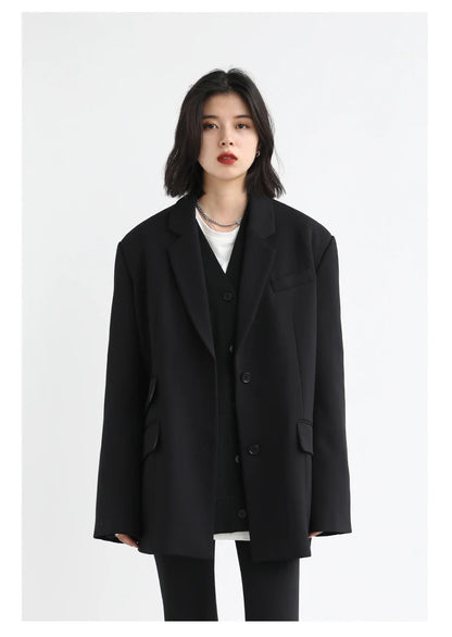 CHIC VEN Korean Autumn Winter Women's Sports Coat Casual Loose V-neck Sweatshirt for Women Thick Warm Tops Office Lady Female