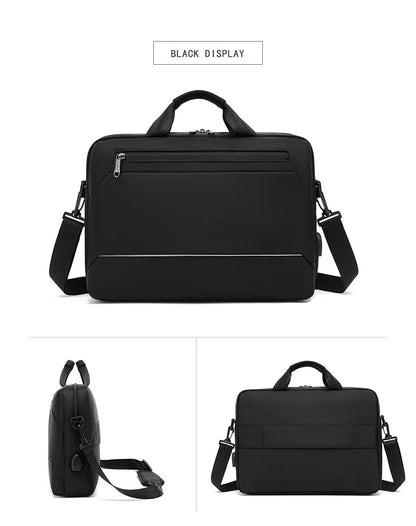 Men's Handbag Shoulder Custom Picture Logo Laptop Sleeve Laptop Bag Wholesale Waterproof Work Business Casual Briefcase