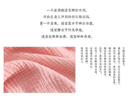 Spring and summer men's new style 100% cotton crepe shorts casual couple pajamas men and women solid color plus size home pants