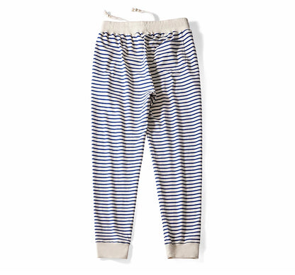 Autumn New Heavy Weight Sweatpants Men Cotton Stripe Long Jogger Pants Male Retro Casual Loose Trousers Fitness Sport Streetwear