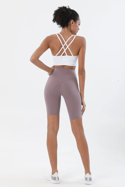 SOISOU Top Women Bra Cropped Bralette Gym Yoga Sports Bra Cross Sexy Back Female Bra Breathable Top Women's Underwear 25 Colors