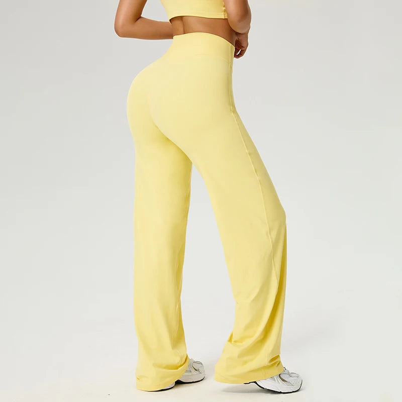 TRY TO BN Straight Leg Yoga Pants Women's High Waisted Tummy Control Buttery Soft Naked Feel Gym Fitness Running Workout Bottoms