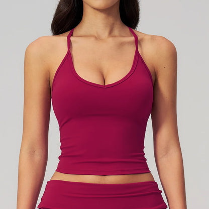 Women Fitness Sports Bra Top Shockproof Gym Workout Vest Quick Drying Pilates Yoga Tank Top Female Running Push Up Underwear