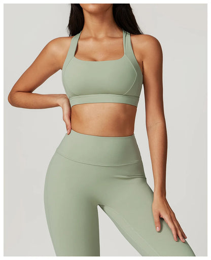 Yoga Fitness Bra Shock-absorbing Sports Bra Breathable and Quick Drying Training Running Women's Underwear High Strength Gym Bra
