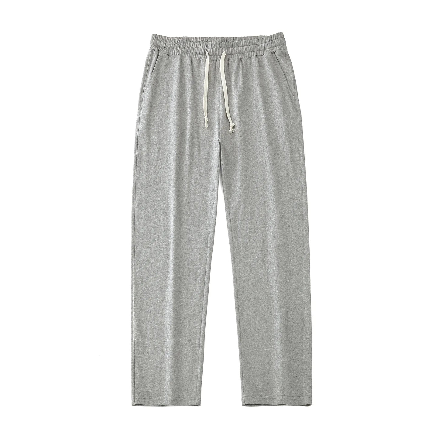 Men's 180G Combed Cotton Sport Pants Solid Color Straight Sweatpants Comfortable Casual Spring Autumn Homewear Men's pants
