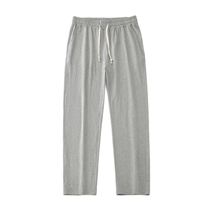 Men's 180G Combed Cotton Sport Pants Solid Color Straight Sweatpants Comfortable Casual Spring Autumn Homewear Men's pants