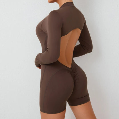 Yoga Jumpsuit Long Sleeved Sports Wear Gym Fitness Jumpsuit Sports Bodysuits Women Set Dance Running Workout Clothes Yoga Suit