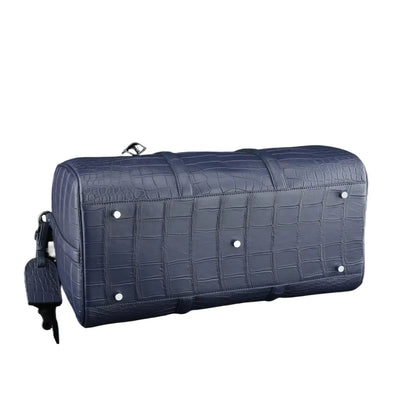 Authentic exotic crocodile belly leather men's large travel handbag real crocodile leather men's fashion luxury shoulder bag
