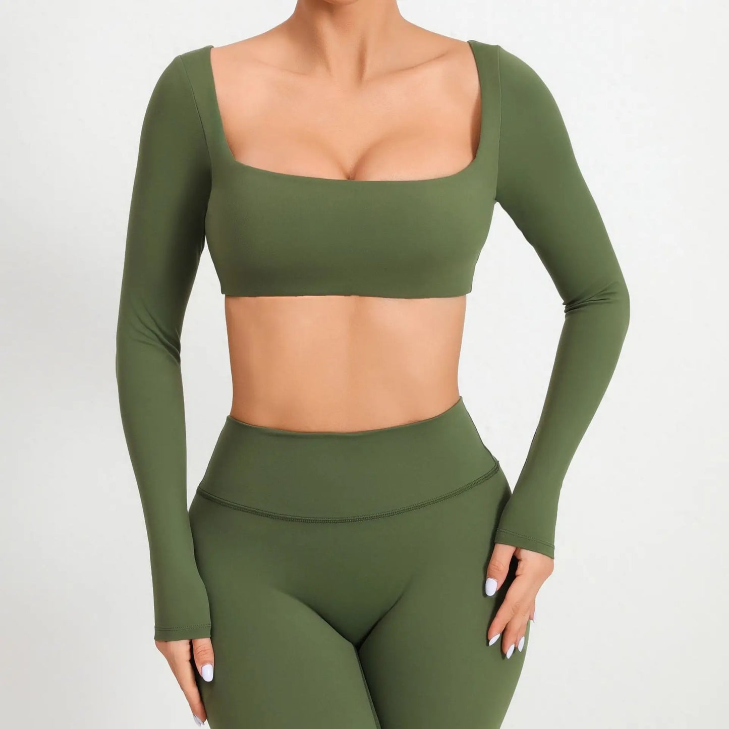 Women Yoga Shirts Crop Top Sexy Long Sleeves Shirts for Women Yoga Sports Fitness Sport Gym Clothes Running Push Up Workout Tops