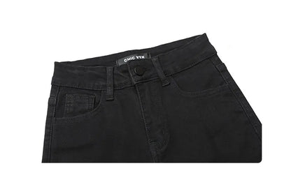 CHIC VEN Women Jeans Solid Slim Retro High Waisted Small Leg Denim Pant Skinny Pant Spring Autumn 2026