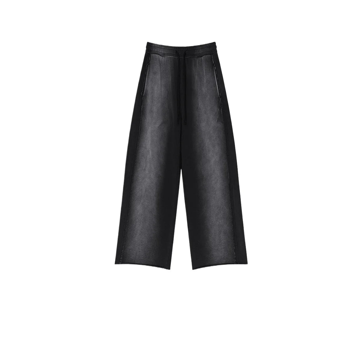 Custom LOGO men's 2025 autumn 370G heavy 100% cotton gradual change hole hooded sweater straight trousers set