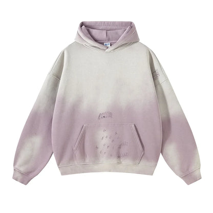 Custom LOGO2024 autumn winter men's women's new 360G cotton polyester spray horse washing water edging tide brand hooded sweater