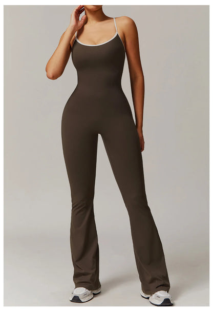 One-Piece Back V-Neck Sexy Suit Gym Set Women Training Suit Sportswear Women Sports Suit Fitness Rompers Stretch Training Suits