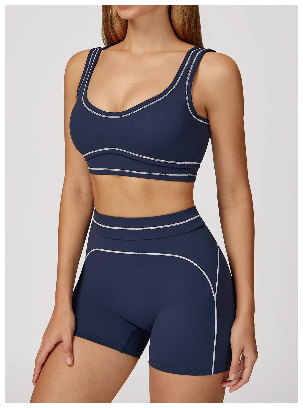 Color Contrast Yoga Bra Women Breathable Gym Fitness Bra Shockproof Sports Underwear Female Workout Bra Push Up Cycling Crop Top