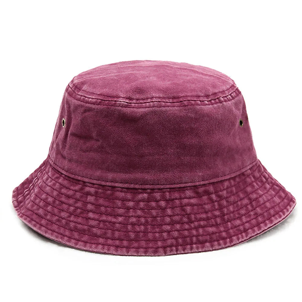 Personalized Custom Text Logo Embroidery Men's Bucket Hats Women's Washed Cotton Summer Sun Hats Wholesale Dropshipping