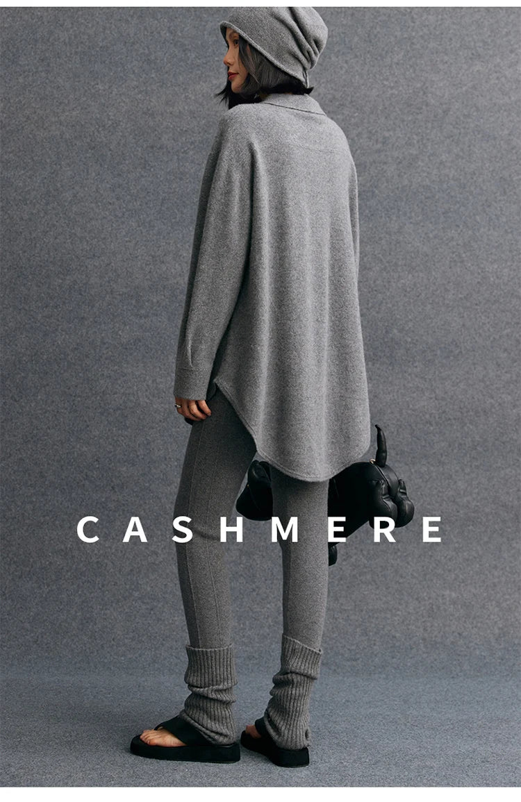 High Quality Women 100% Cashmere Legging Basic Soft elastic Pants Autumn Winter Cashmere Knitted Legging Trousers Warm Comfy