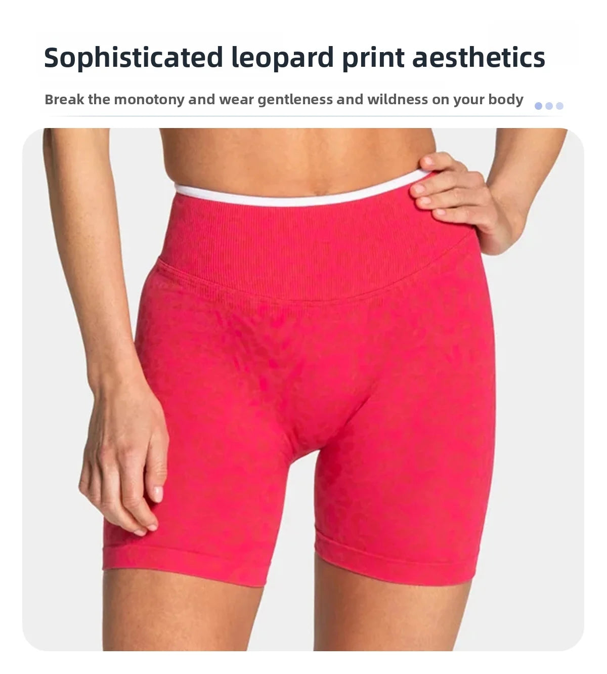 Leopard Print Yoga Shorts Women Seamless High Waist Workout Shorts Fitness Yoga Lift Butt Fitness Yoga Gym Running Short Pants