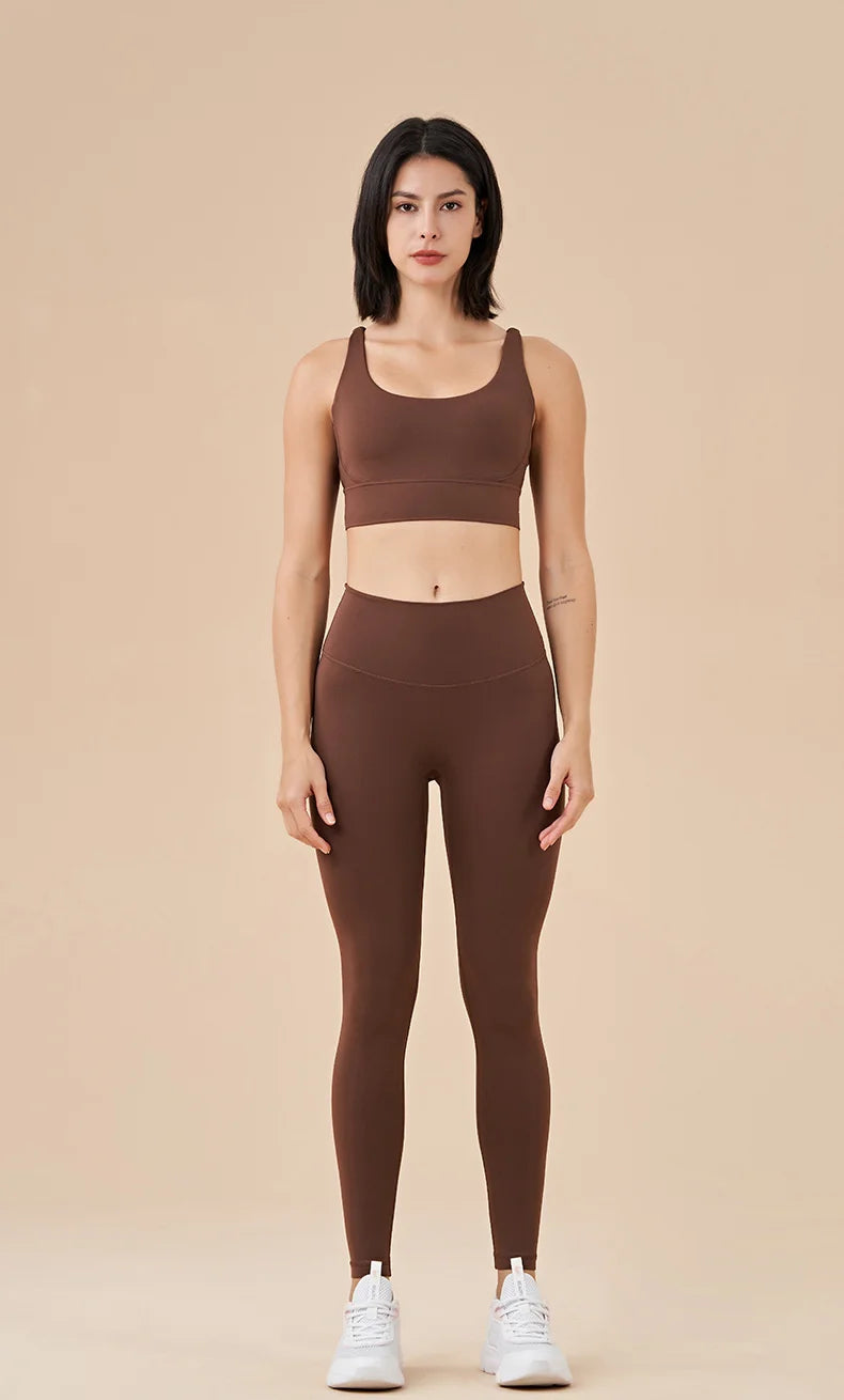 TRY TO BN New 46 Color Yoga Pants Sports Leggings Women Fitness Nylon High Waist Leggings Workout Trousers Training Gym Clothing