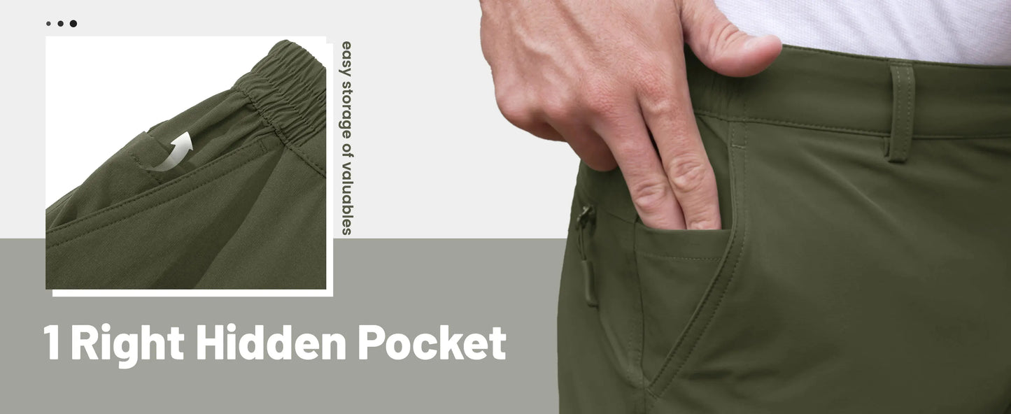 TACVASEN Lightweight Hiking Pants Mens Quick Dry Cargo Work Pants Nylon Waterproof Outdoor Trekking Fishing Pants Male Trousers